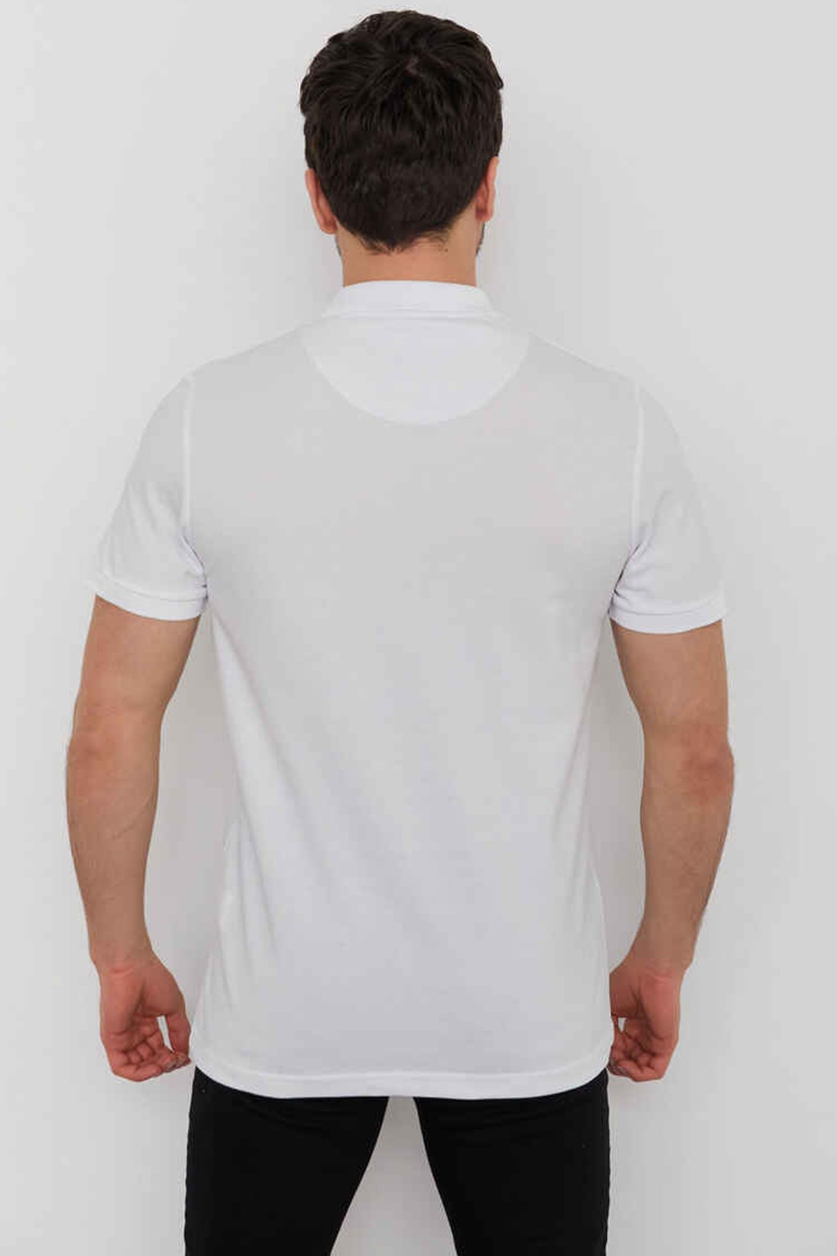 Cazador Erkek Polo Yaka Tişört CAZ 4613 BTL Beyaz