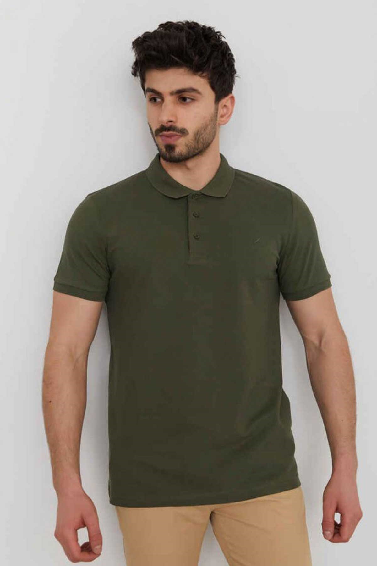 Cazador Erkek Tişört CAZ 4613 BTL Yeşil