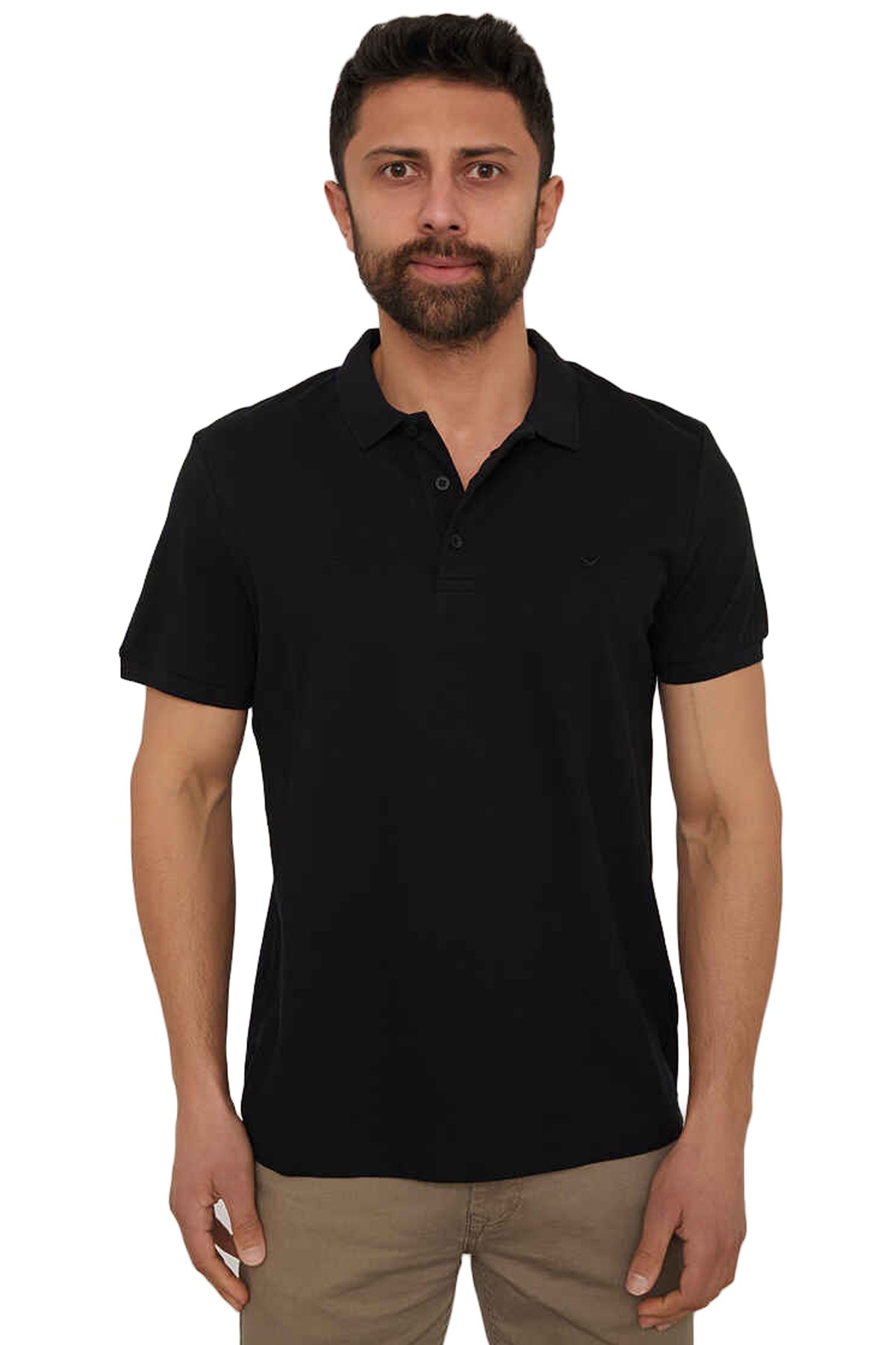 Cazador Erkek Polo Yaka Tişört CAZ 4613 BTL Siyah