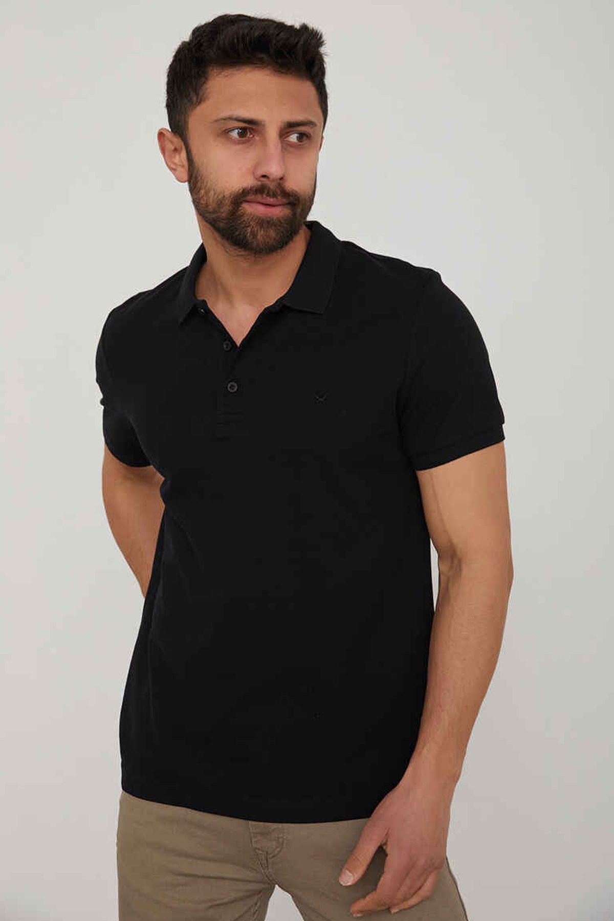 Cazador Erkek Polo Yaka Tişört CAZ 4613 BTL Siyah