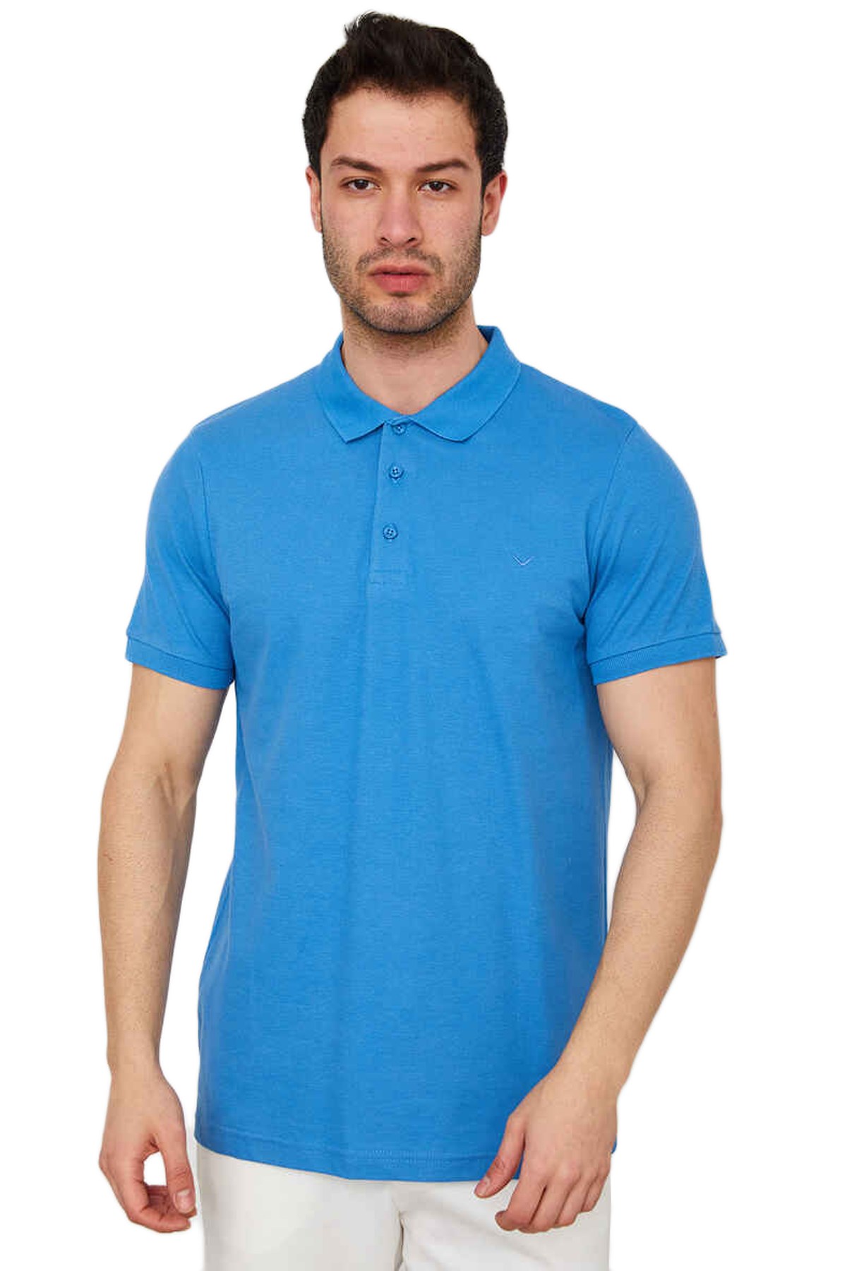 Cazador Erkek Polo Yaka Tişört CAZ 4613 BTL Mavi