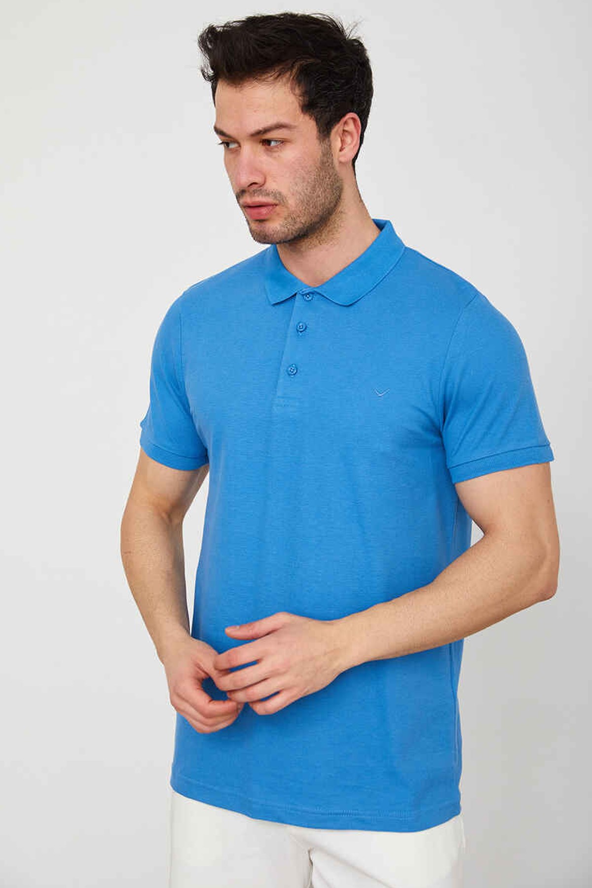 Cazador Erkek Polo Yaka Tişört CAZ 4613 BTL Mavi