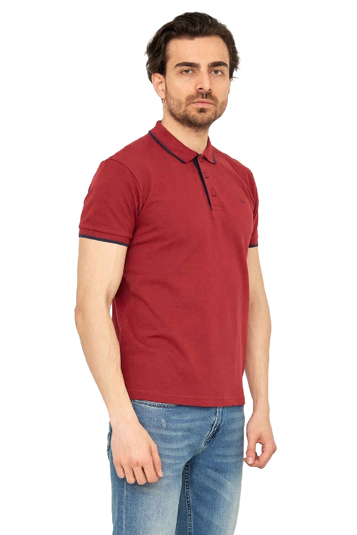 Cazador Erkek Tişört CAZ 4614 BTL Bordo