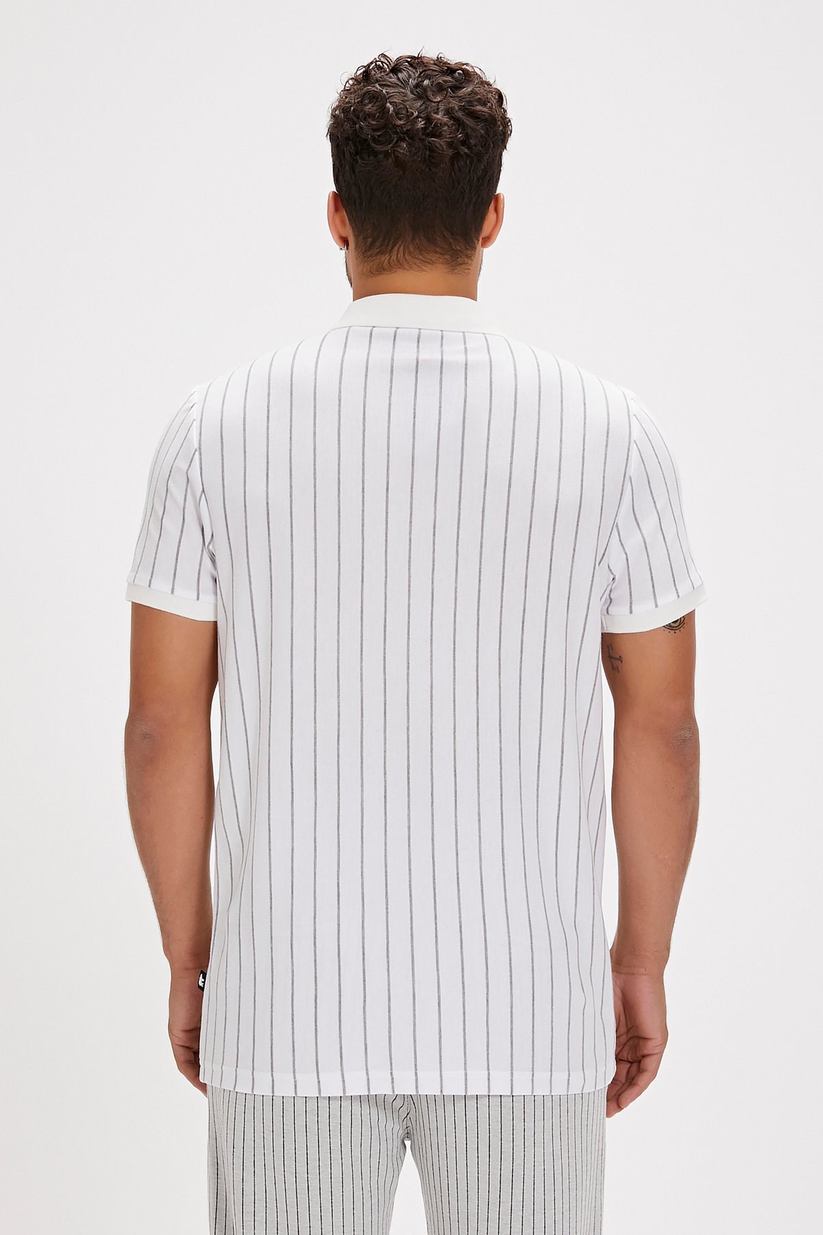 Bad Bear Theo Poloneck Erkek Tişört 24.01.07.001-C04 Beyaz