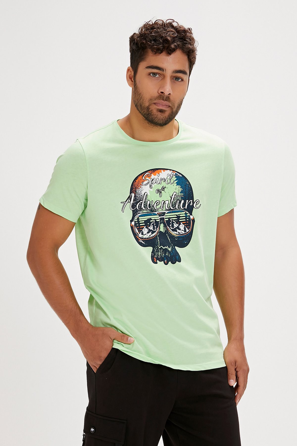 Bad Bear Bean Erkek Tişört 24.01.07.027-C137 Yeşil