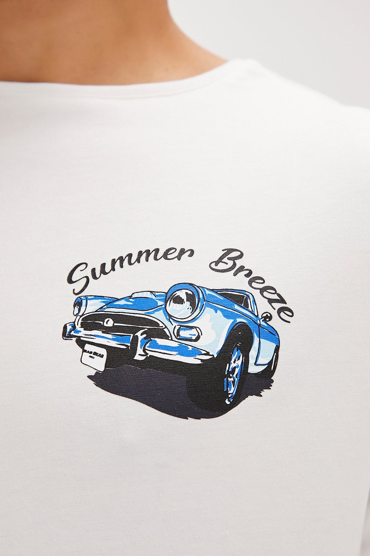 Bad Bear Dustin Erkek Tişört 24.01.07.033-C04 Beyaz