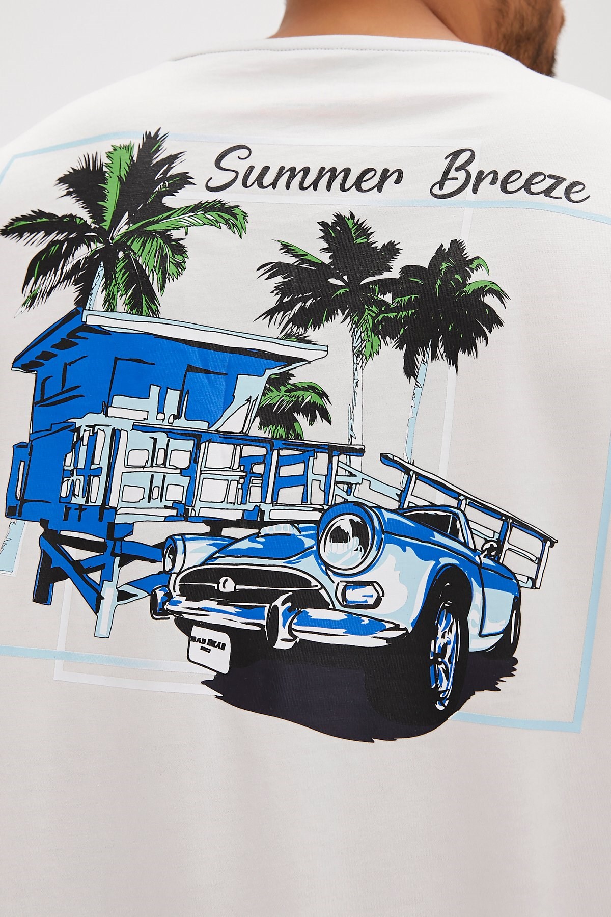 Bad Bear Dustin Erkek Tişört 24.01.07.033-C04 Beyaz