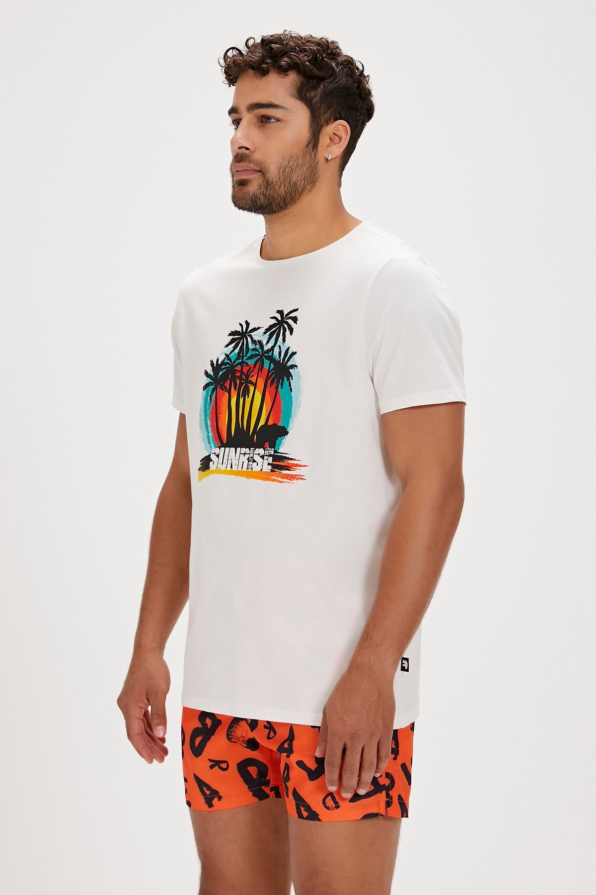 Bad Bear Ricardo Erkek Tişört 24.01.07.040-C04 Beyaz