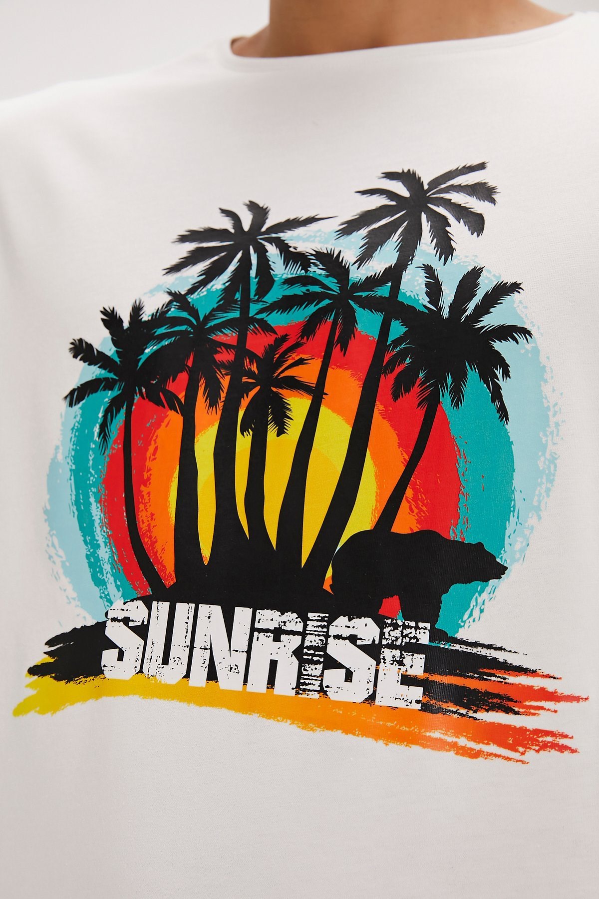 Bad Bear Ricardo Erkek Tişört 24.01.07.040-C04 Beyaz