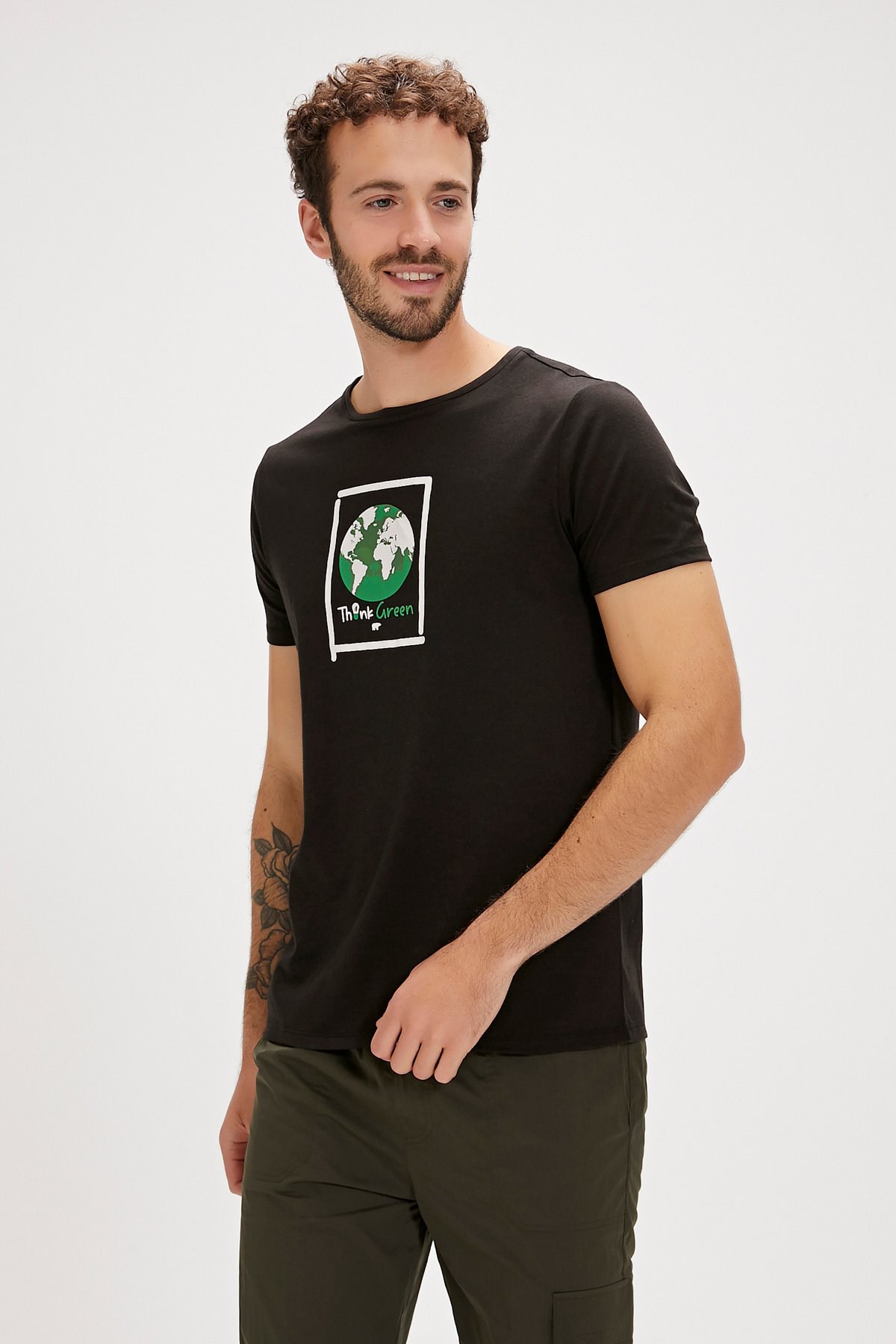 Bad Bear Re-Think Erkek Tişört 24.01.07.050-C01 Siyah