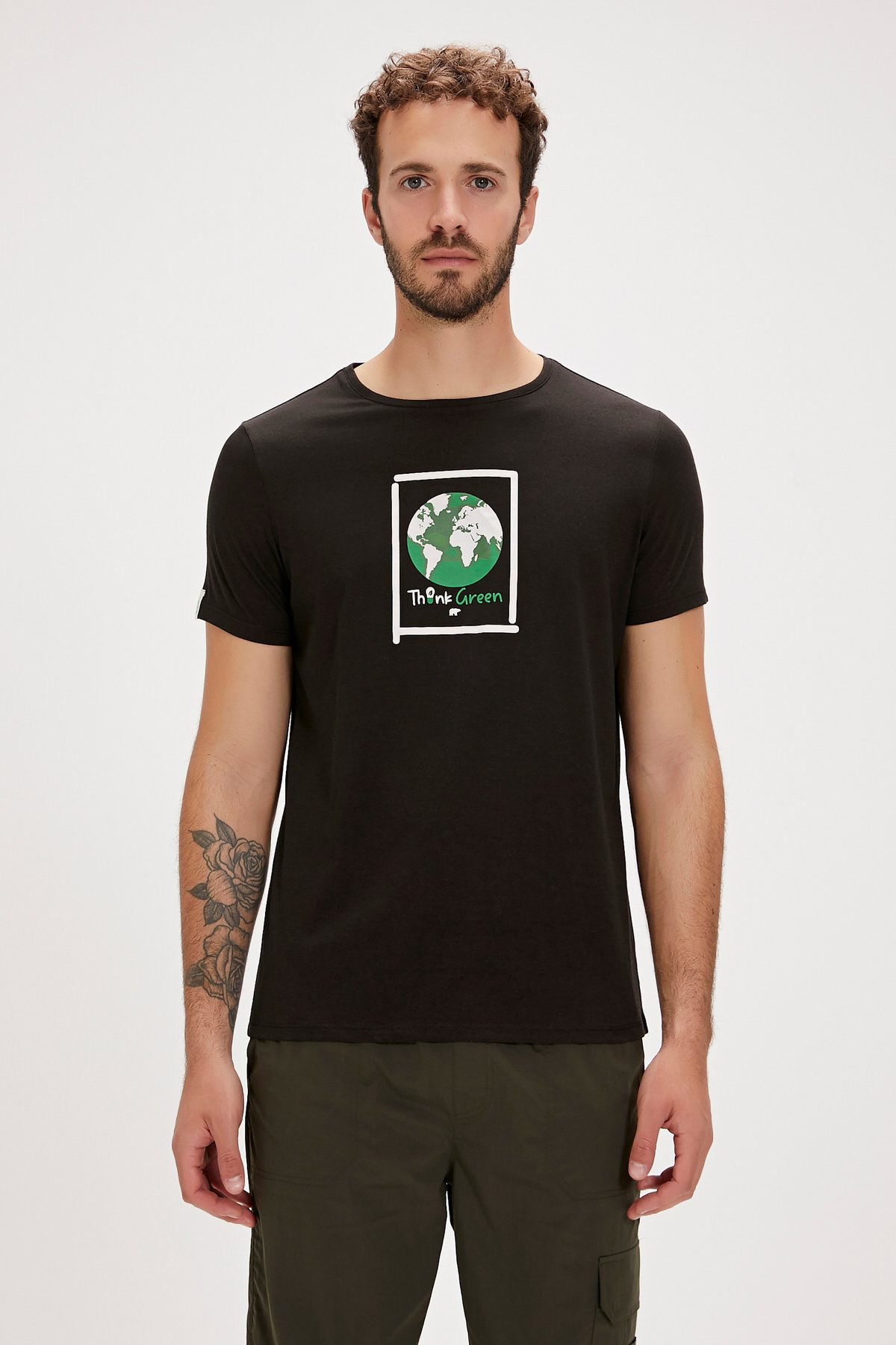 Bad Bear Re-Think Erkek Tişört 24.01.07.050-C01 Siyah