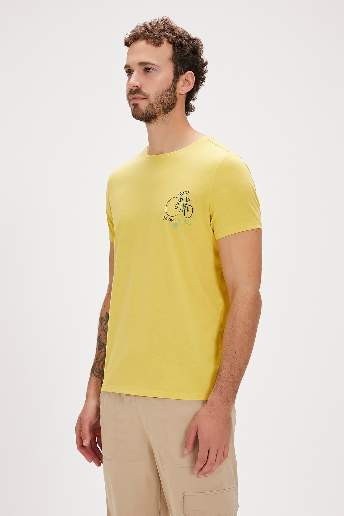 Bad Bear Re-Runway Erkek Tişört 24.01.07.051-C119 Sarı