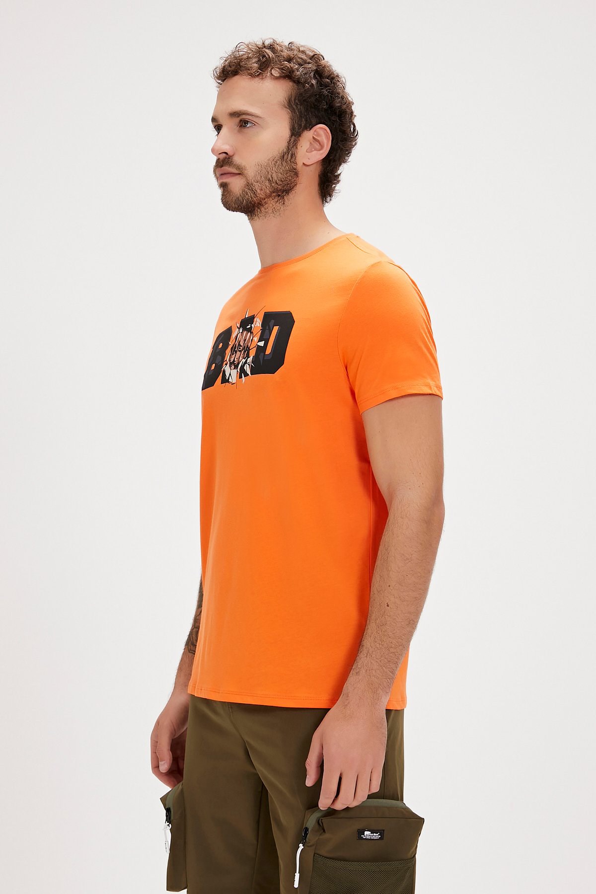 Bad Bear Bang Erkek Tişört 24.01.07.058-C38 Turuncu