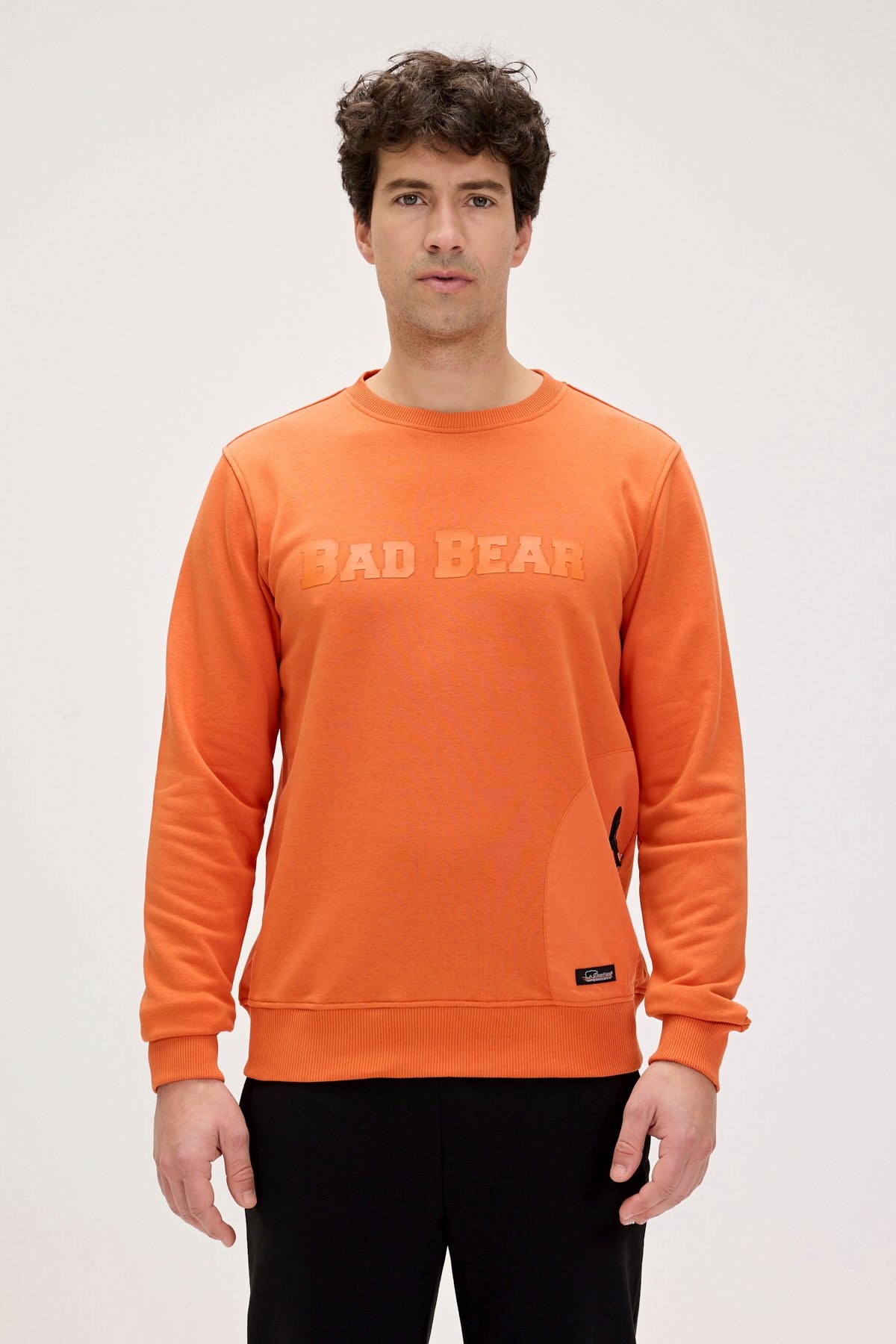 Bad Bear Marlow Erkek Sweatshirt 24.02.12.009-C38 Turuncu