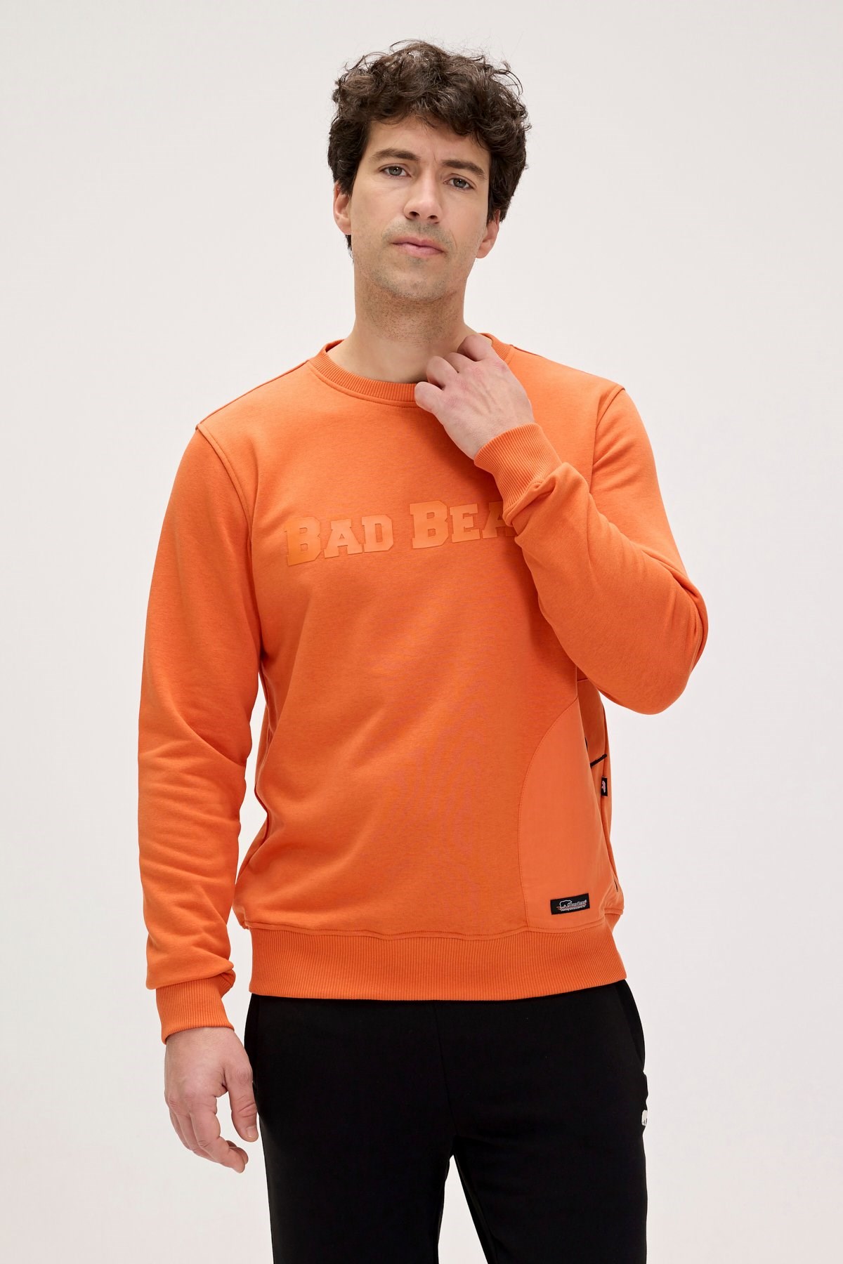 Bad Bear Marlow Erkek Sweatshirt 24.02.12.009-C38 Turuncu