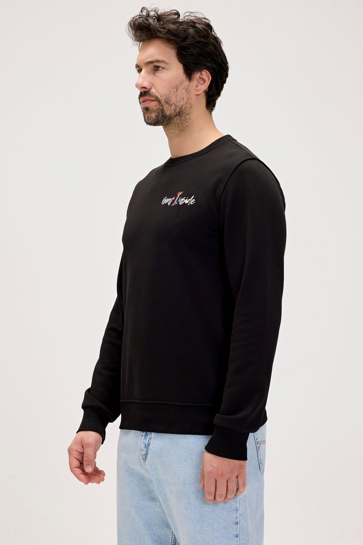 Bad Bear Splashy Erkek Sweatshirt 24.02.12.022-C01 Siyah