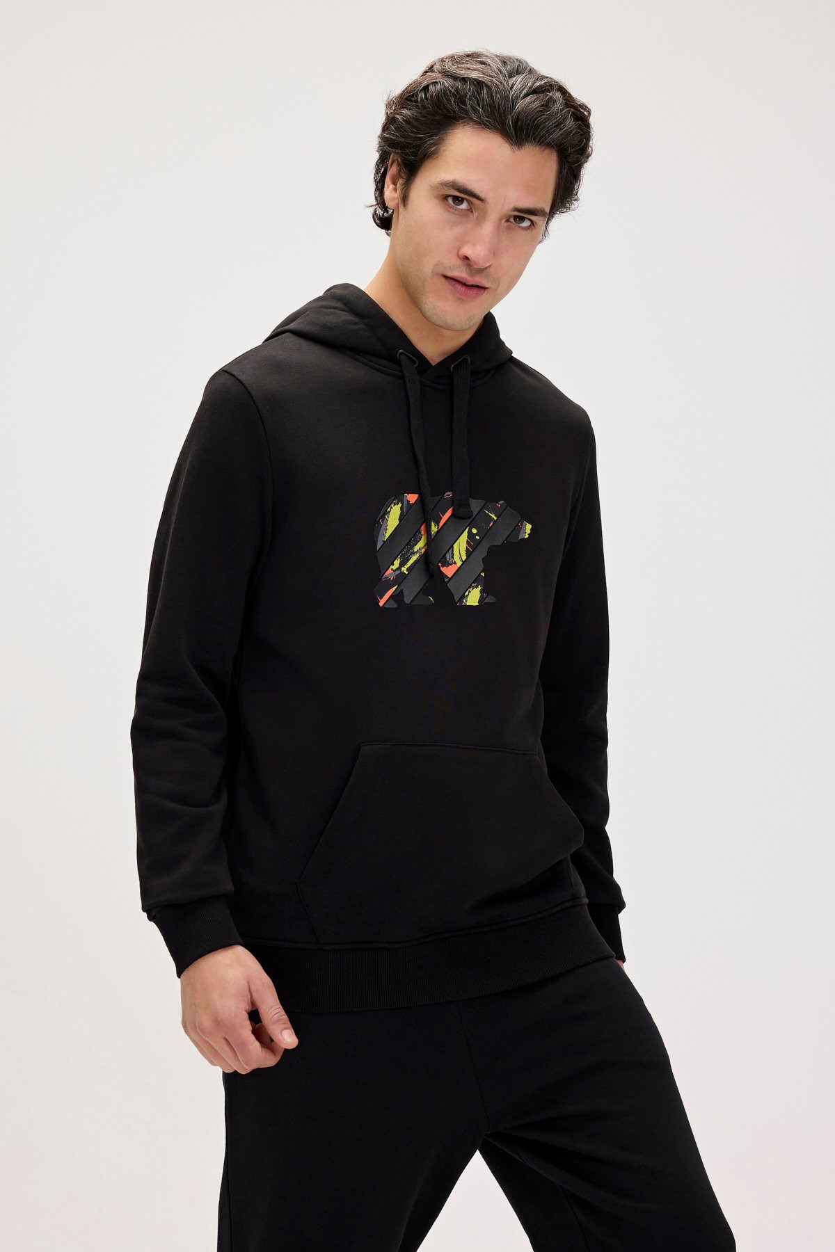 Bad Bear Mono Erkek Sweatshirt 24.02.12.024-C01 Siyah