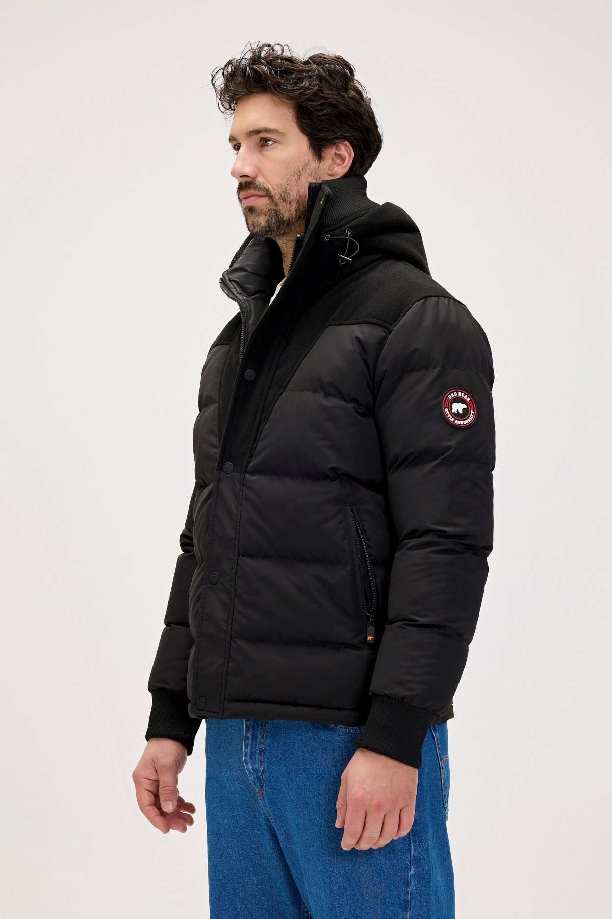 Bad Bear Valery Puffer Coat Erkek Mont 24.02.15.004-C01 Siyah
