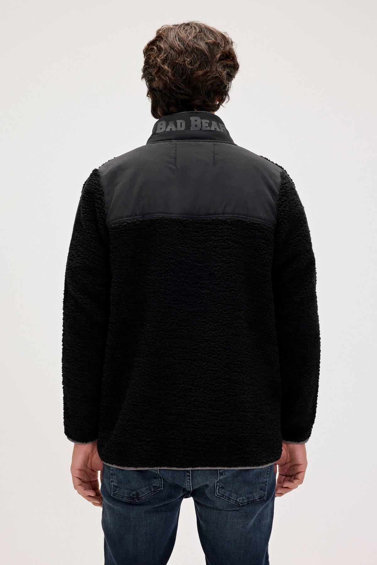 Bad Bear Galvin Erkek Peluş Sweatshirt 24.02.29.001-C01 Siyah