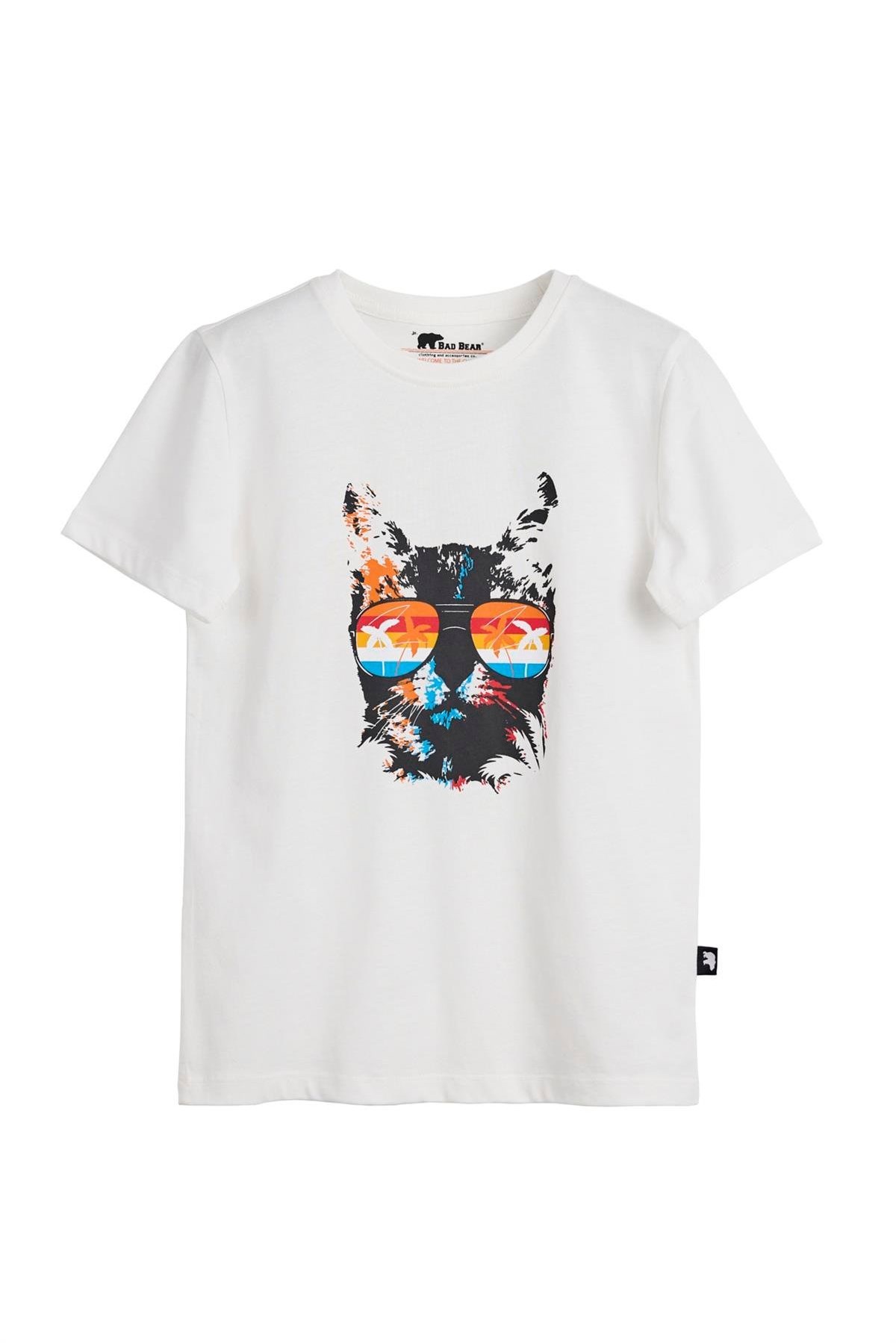 Bad Bear Manx Çocuk Tişört Beyaz