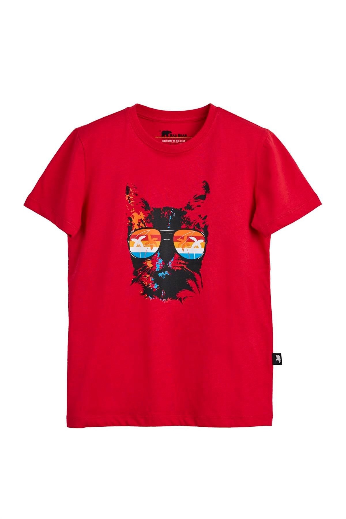 Bad Bear Manx Çocuk Tişört Kırmızı