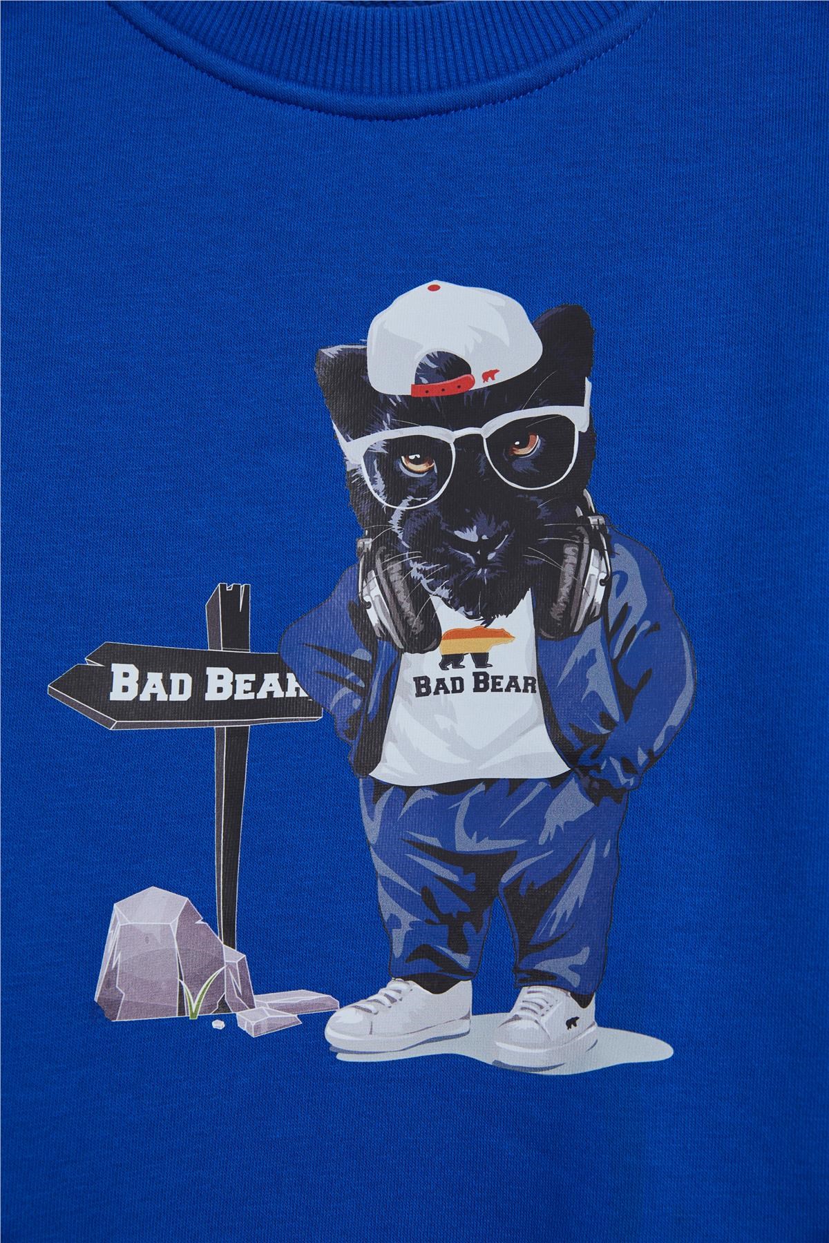Bad Bear Panther Sweatshirt 24.06.12.006-C141 Mavi