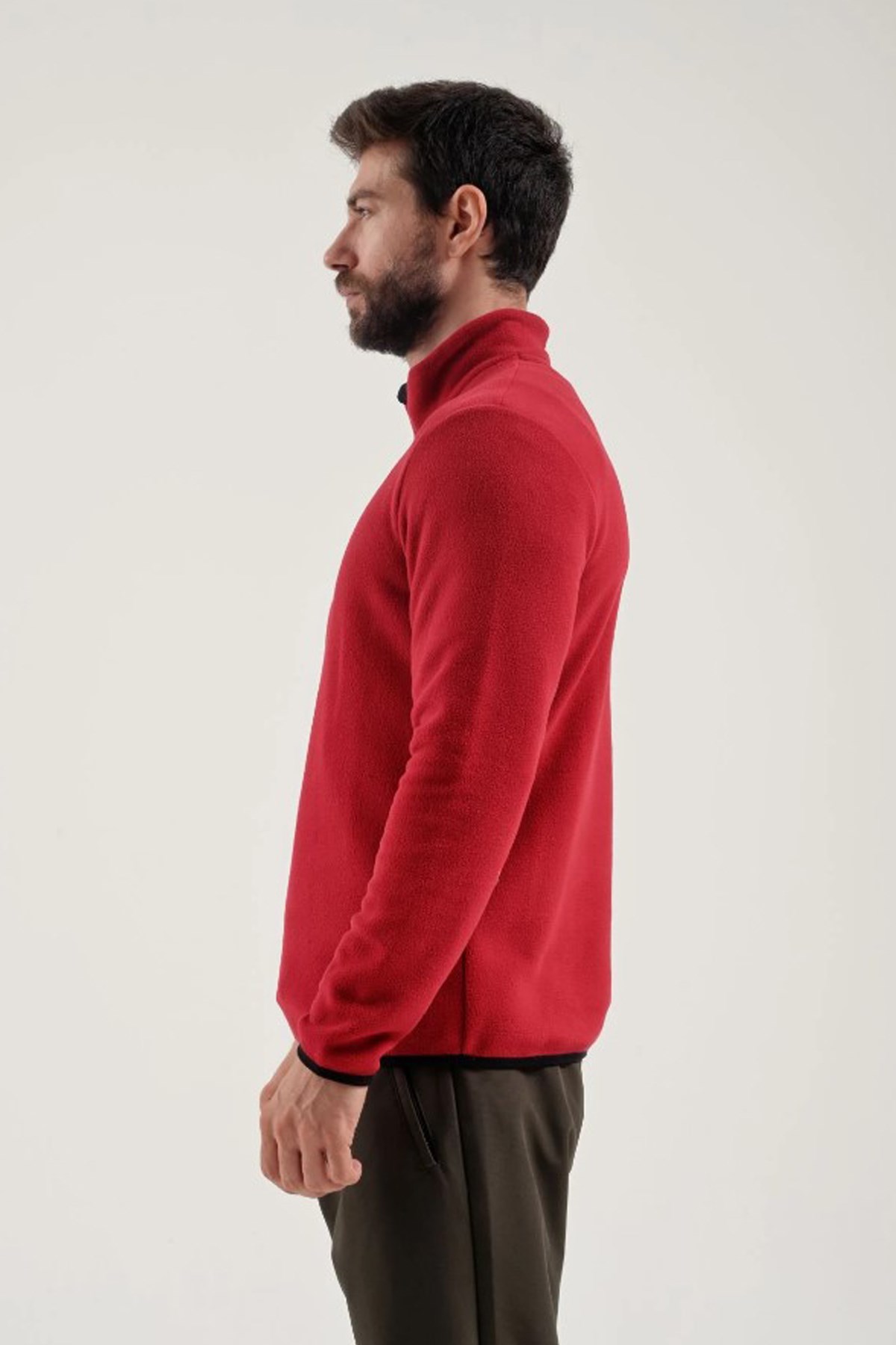 Exuma Men Haf Zip Polar 2412001 Kırmızı