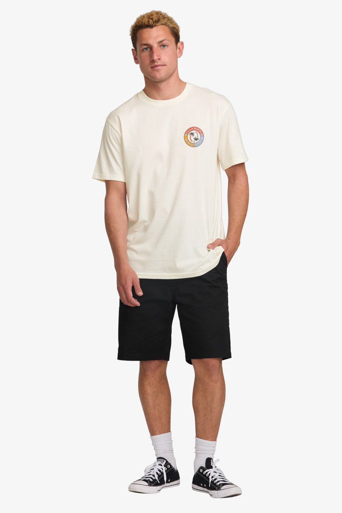 Billabong Tropical Pets Premium Erkek Tişört Beyaz