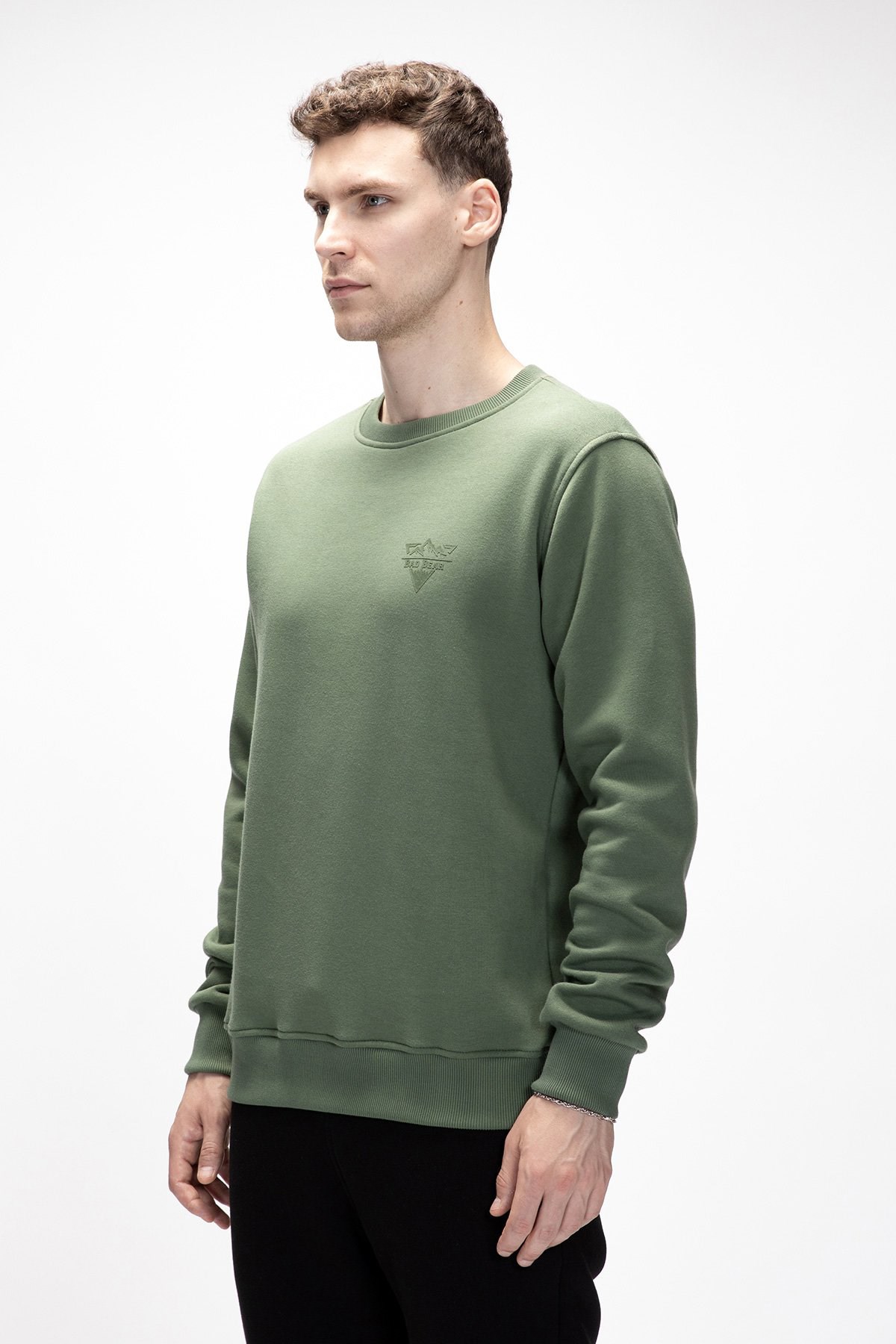 Bad Bear Windy Erkek Sweatshirt 25.02.12.030-C123 Yeşil