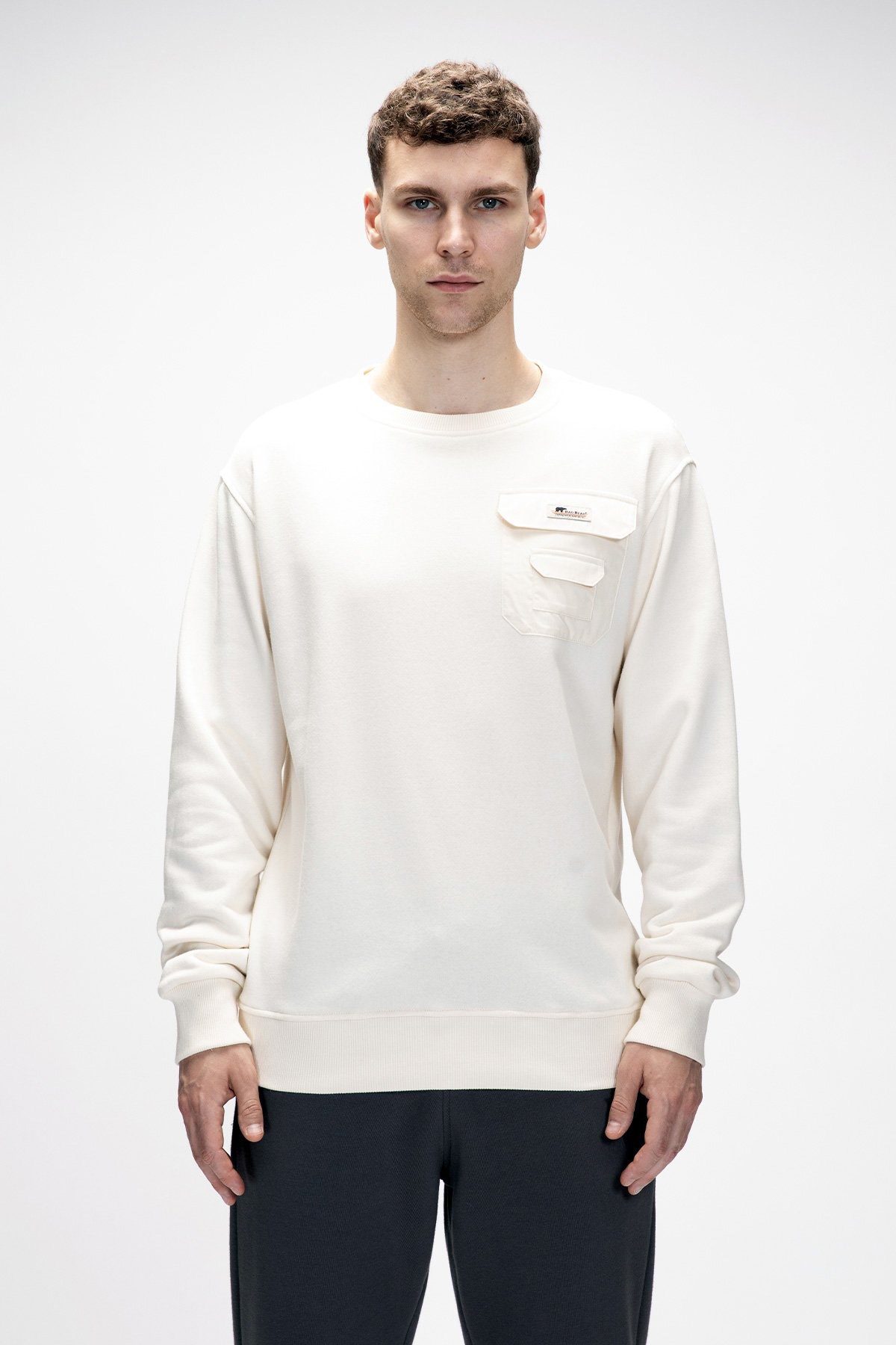 Bad Bear Rise Erkek Sweatshirt 25.02.12.035-C108 Beyaz