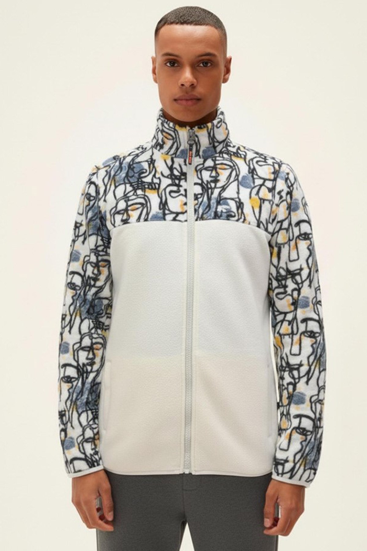 Bad Bear Face Erkek Sweatshirt 25.02.12.038-C04 Beyaz