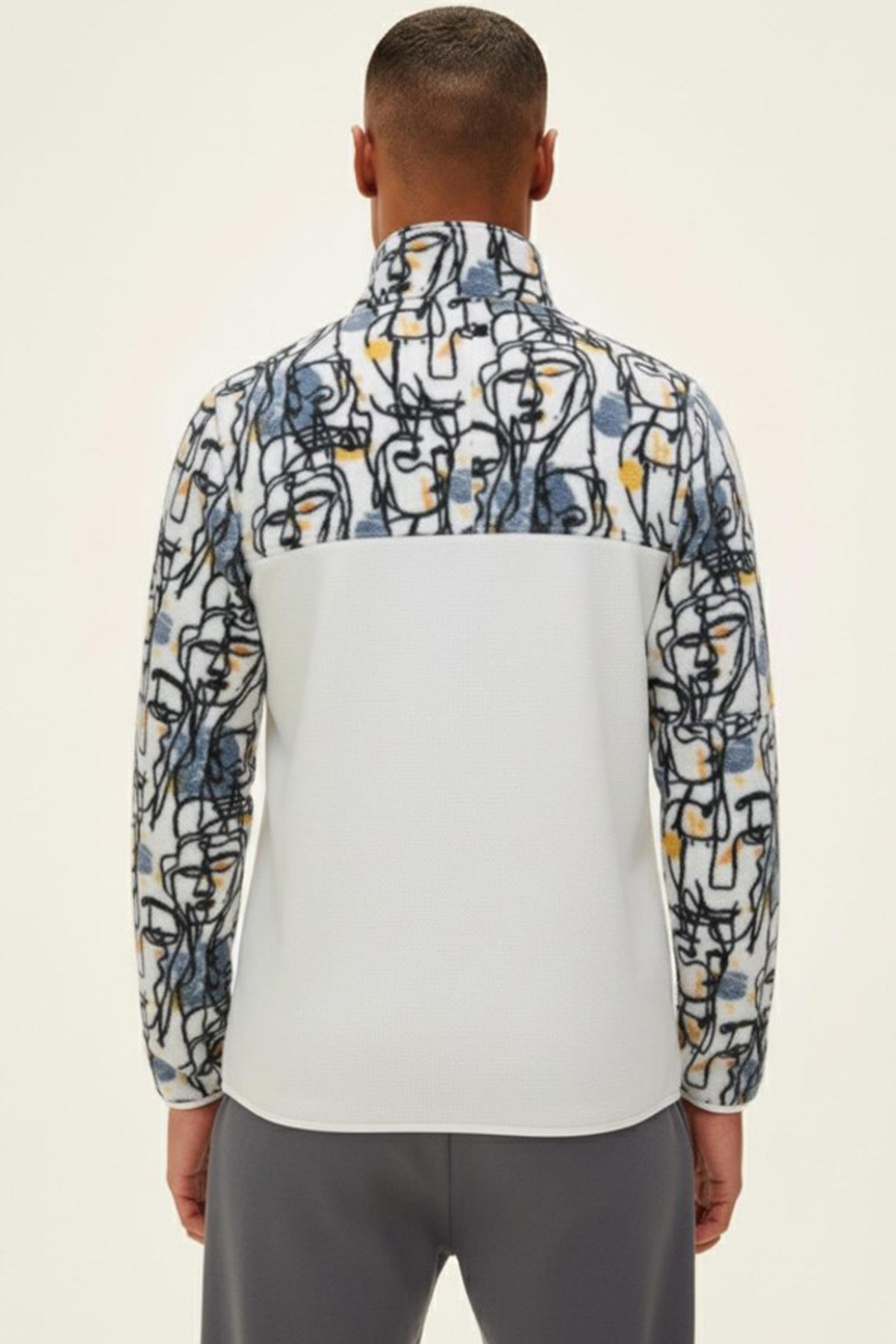 Bad Bear Face Erkek Sweatshirt 25.02.12.038-C04 Beyaz