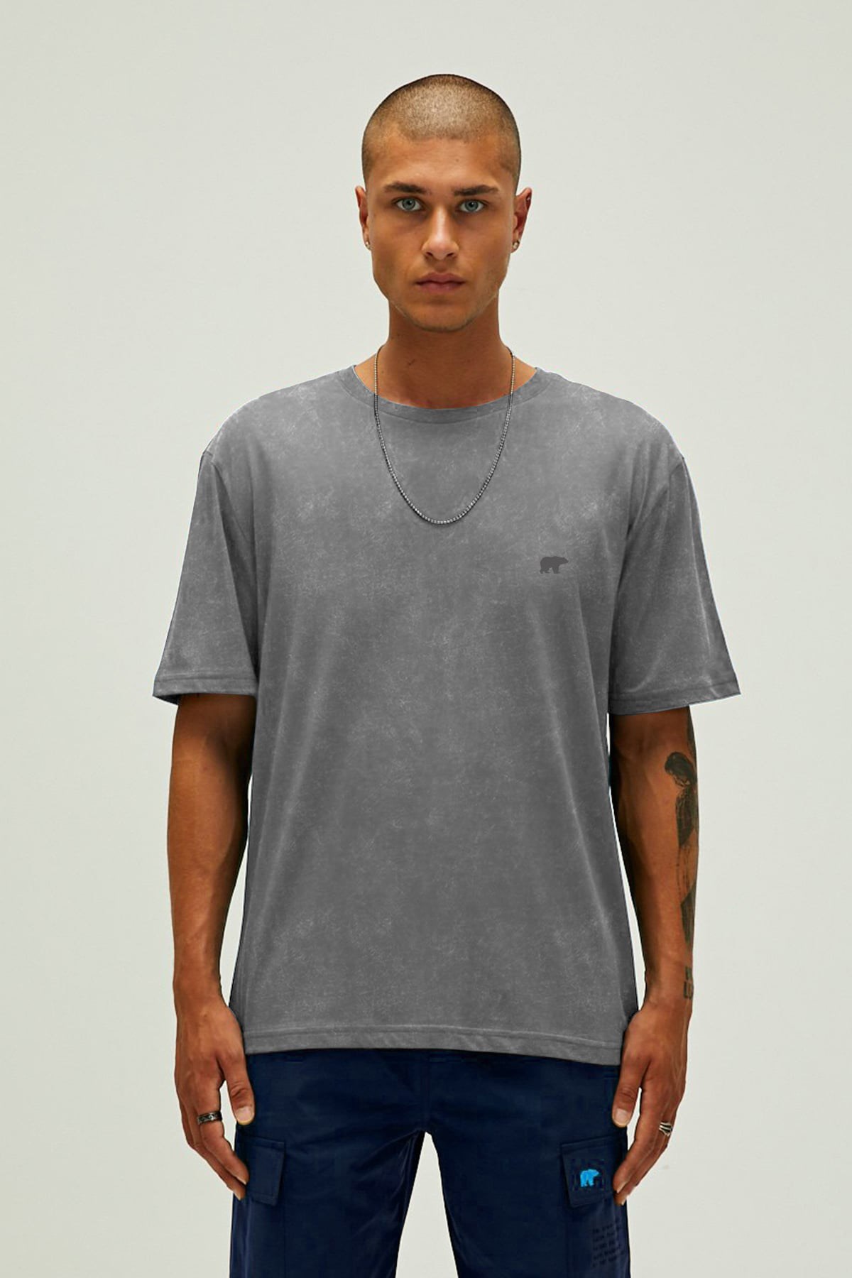 Bad Bear Garment Erkek Tişört 26.01.07.041-C118 Antrasit