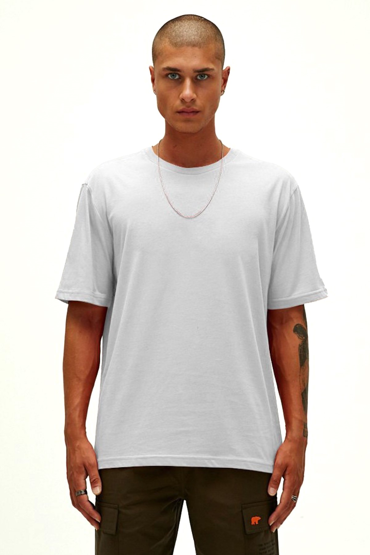 Bad Bear Routine Erkek Tişört 26.01.07.042-C04 Beyaz