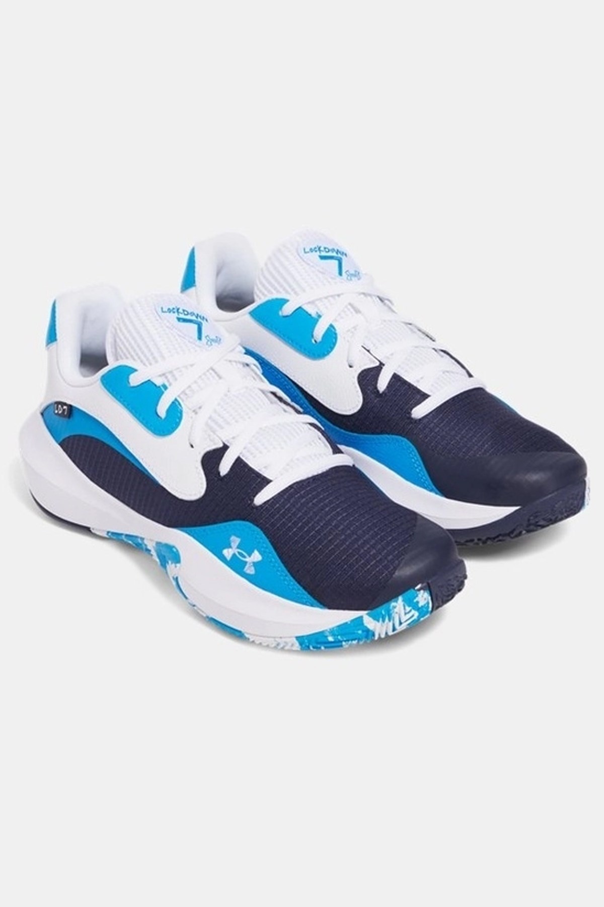 Under Armour Ua Lockdown 7 Low Erkek Basketbol Ayakkabısı 3027646-410 Lacivert