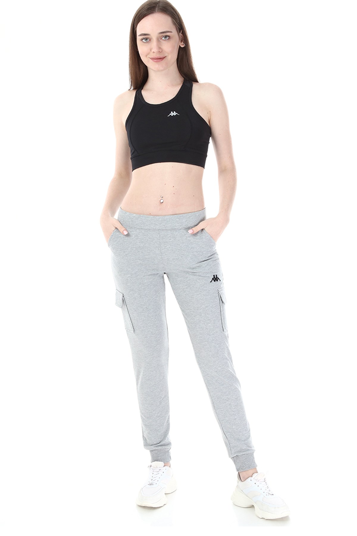 Kappa Zabu Kadın Cargo Sweat Pantolon 303RO70-77M Gri