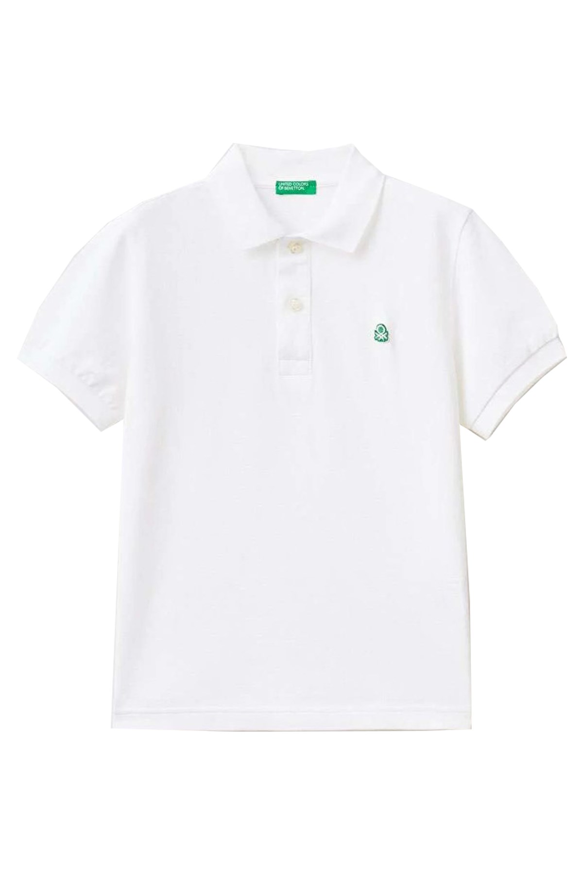 Benetton Çocuk Polo Tişört 3089C300Q Beyaz
