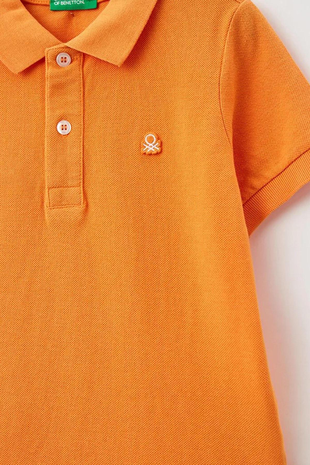 Benetton Çocuk Polo Tişört 3089C300Q Turuncu
