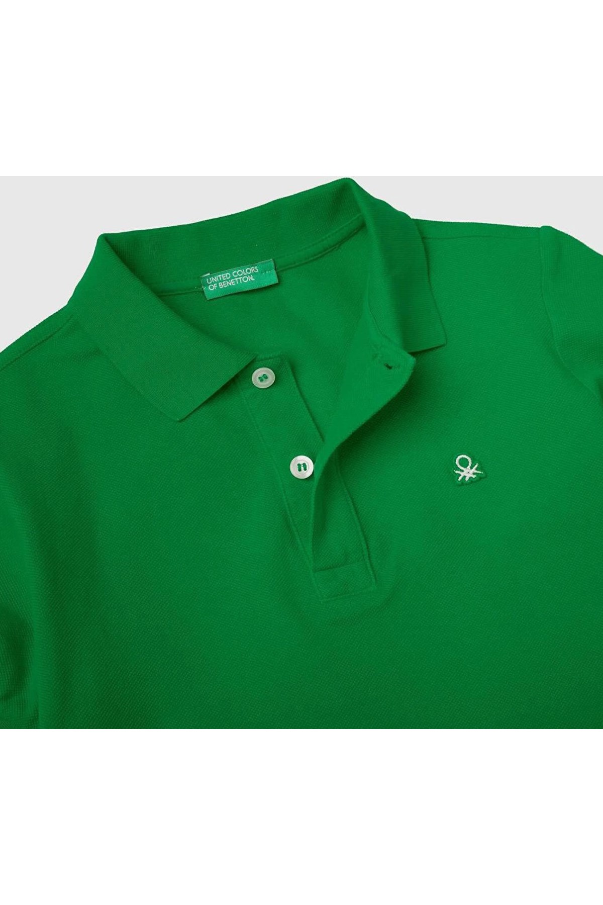 Benetton Çocuk Polo Tişört 3089C300Q Yeşil