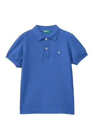 Benetton Çocuk Polo Tişört 3089C300Q Mavi