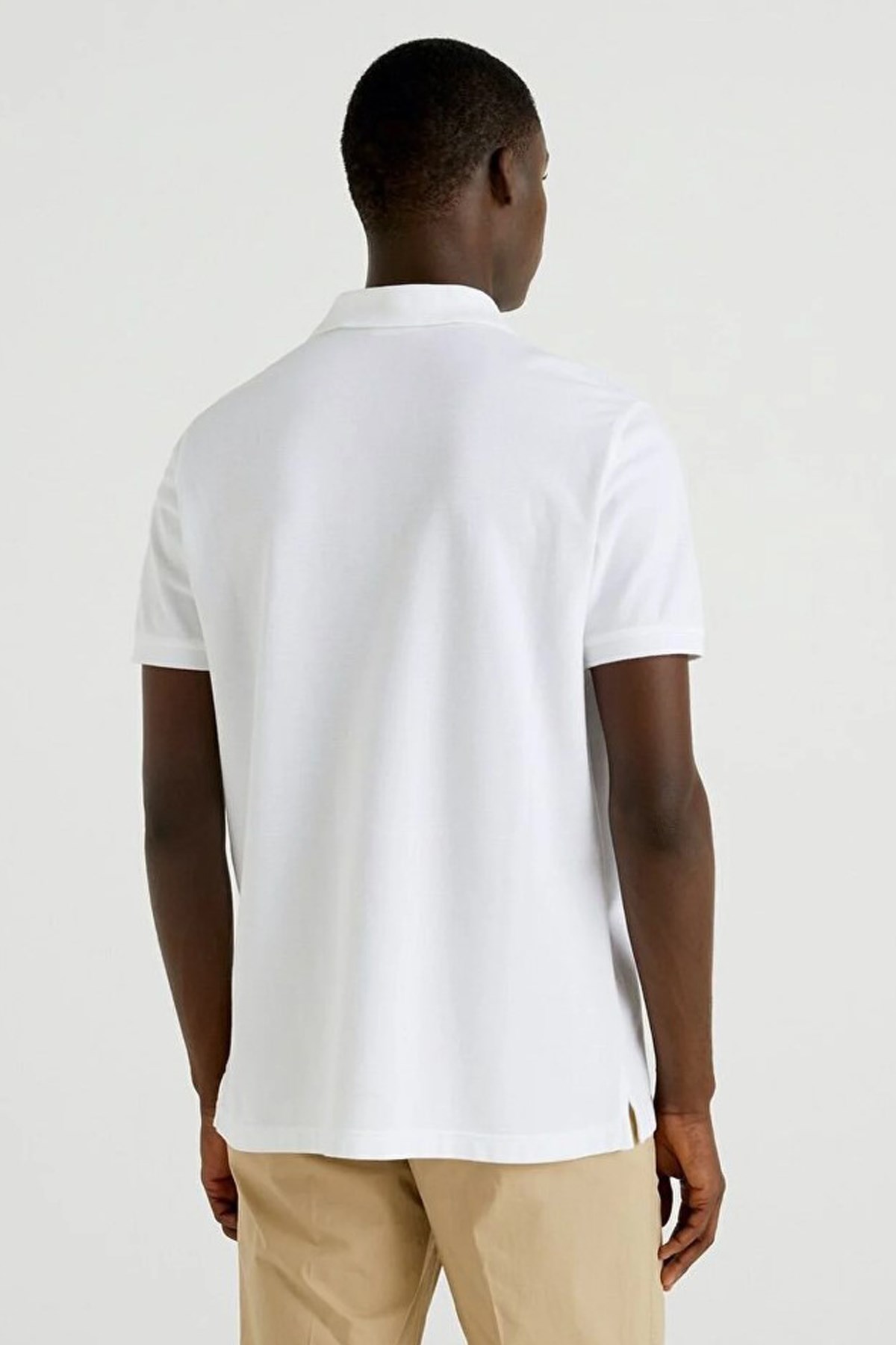 Benetton Erkek Polo Tişört 3089J3179 Beyaz