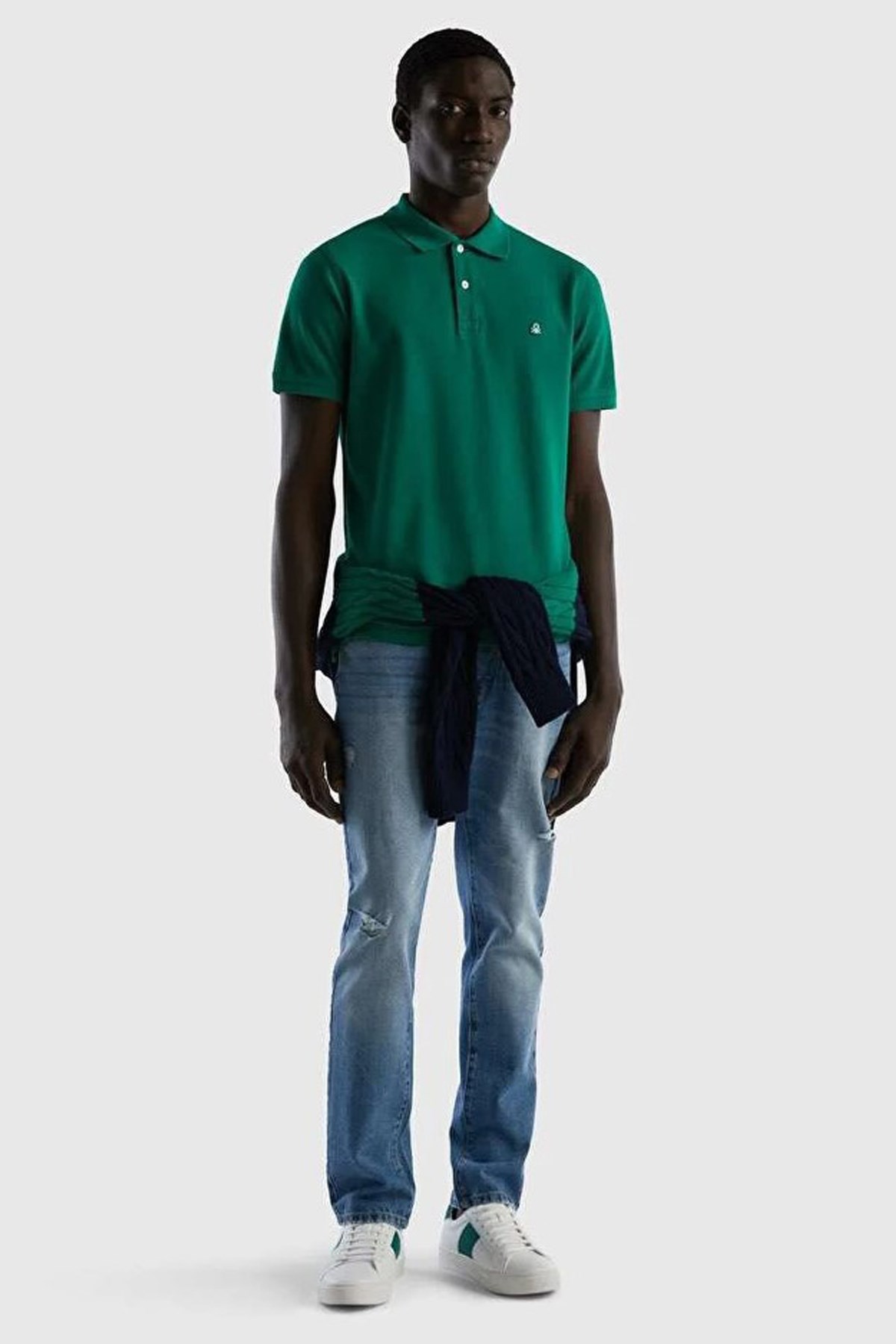 Benetton Erkek Polo Tişört 3089J3179 Haki