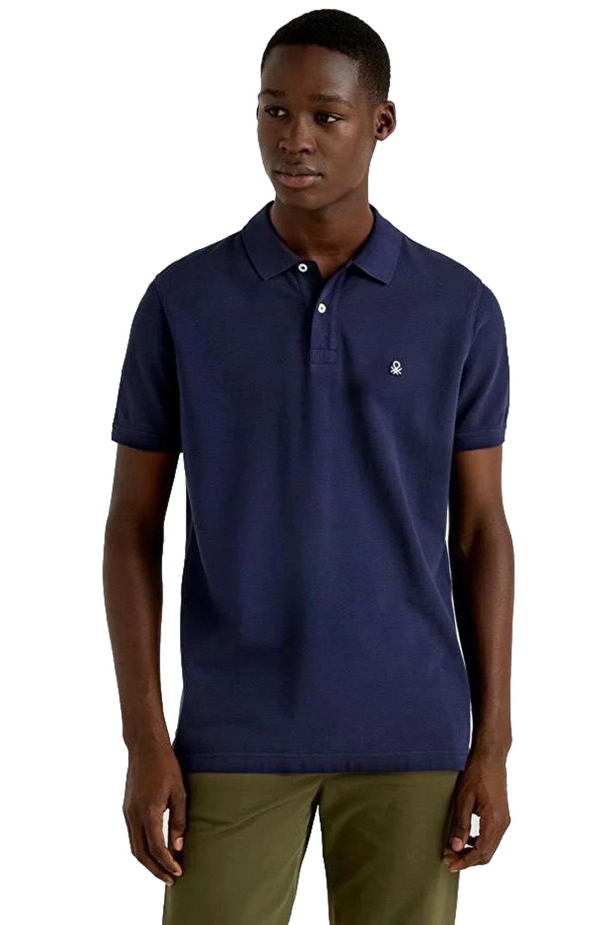 Benetton Erkek Polo Tişört 3089J3179 Lacivert