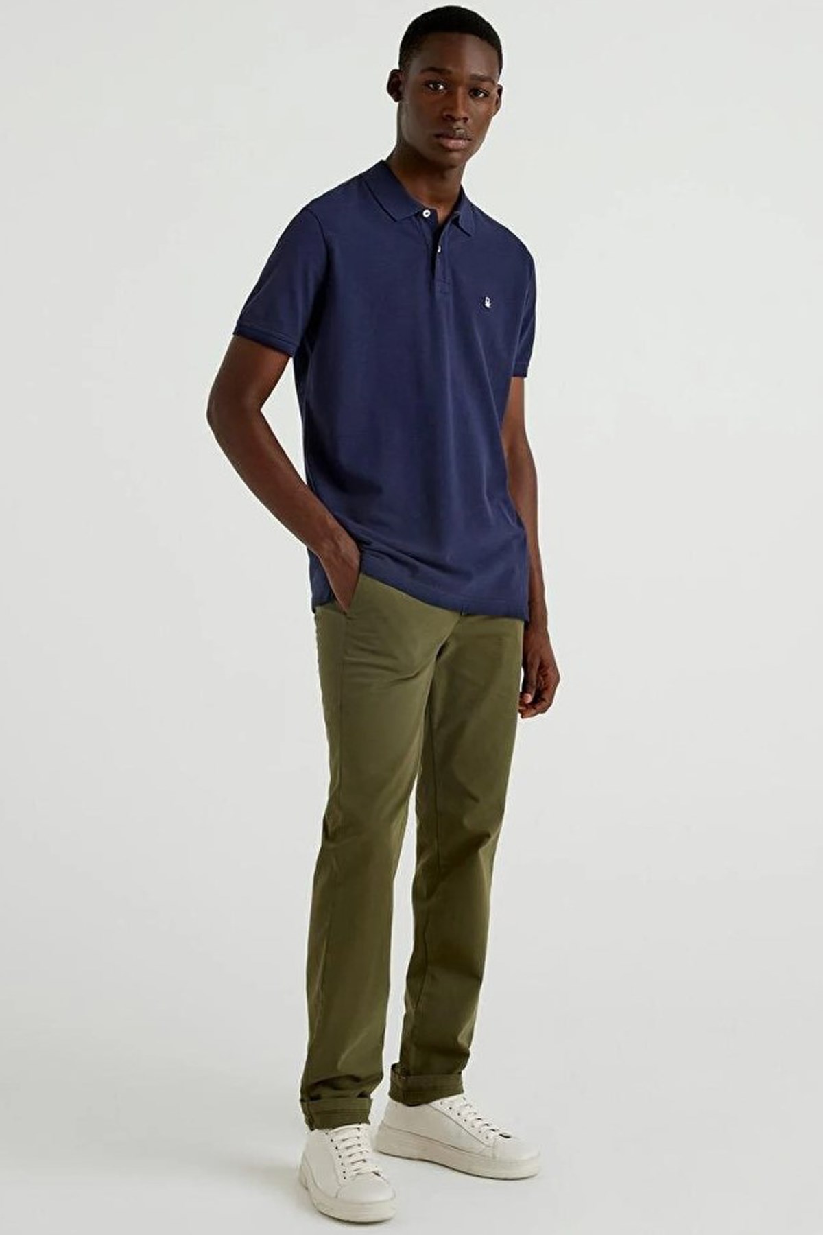 Benetton Erkek Polo Tişört 3089J3179 Lacivert