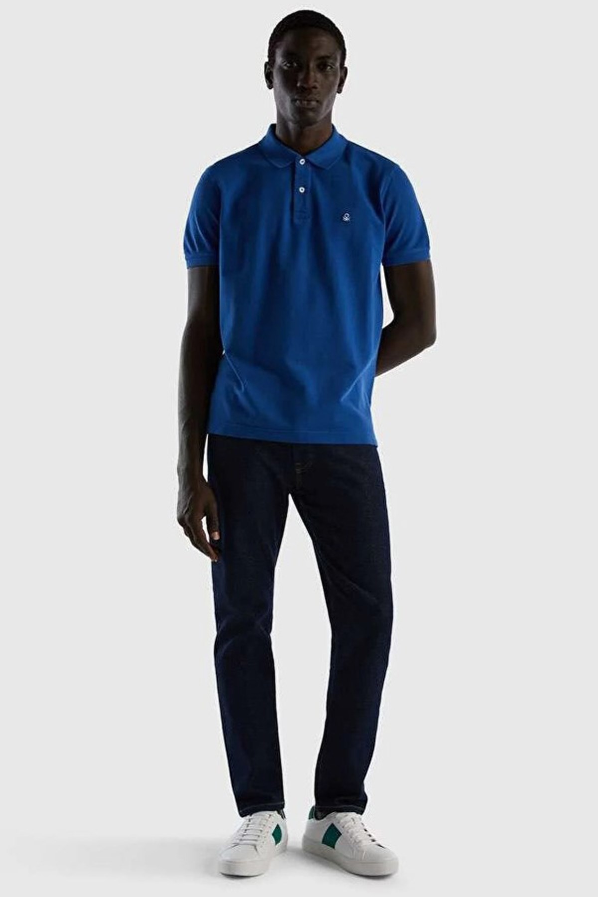 Benetton Erkek Polo Tişört 3089J3179 Mavi