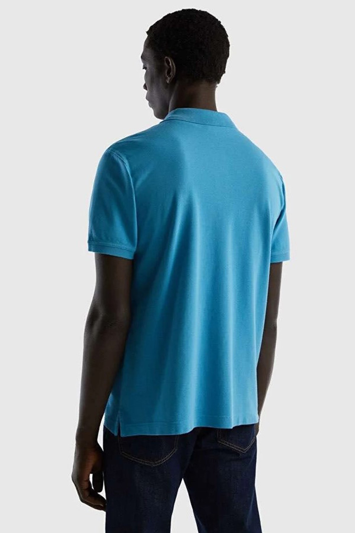 Benetton Erkek Polo Tişört 3089J3179 Petrol