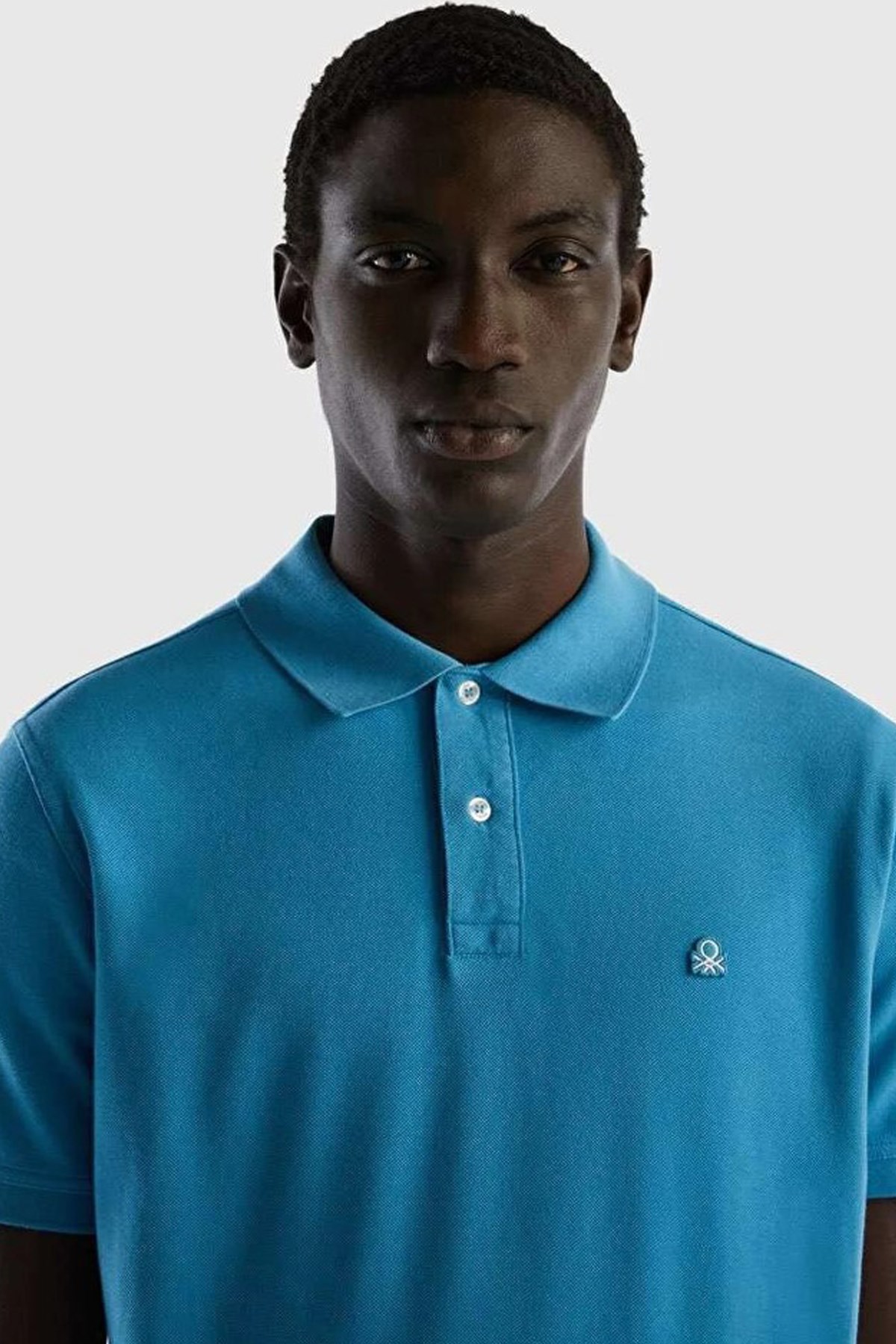 Benetton Erkek Polo Tişört 3089J3179 Petrol