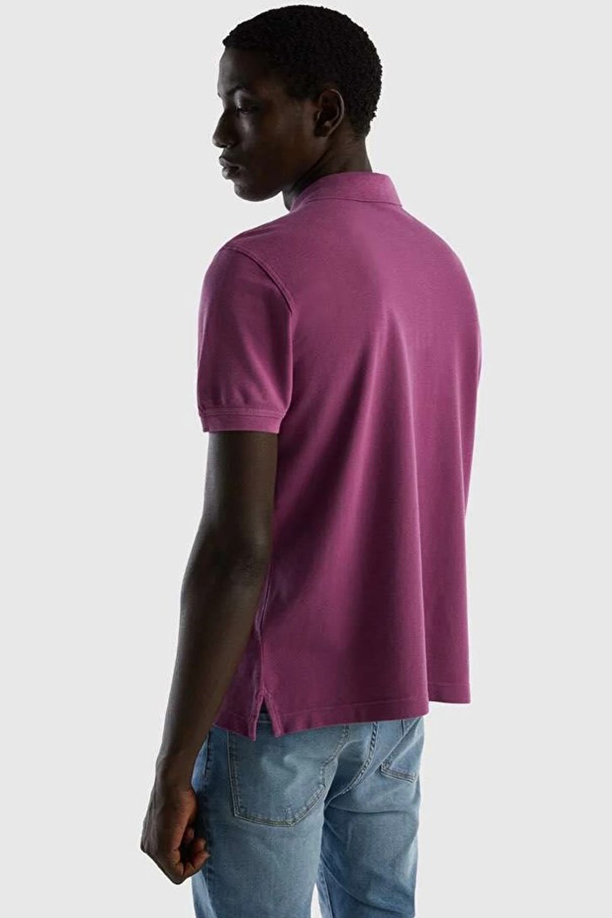 Benetton Erkek Polo Tişört 3089J3179 Mor