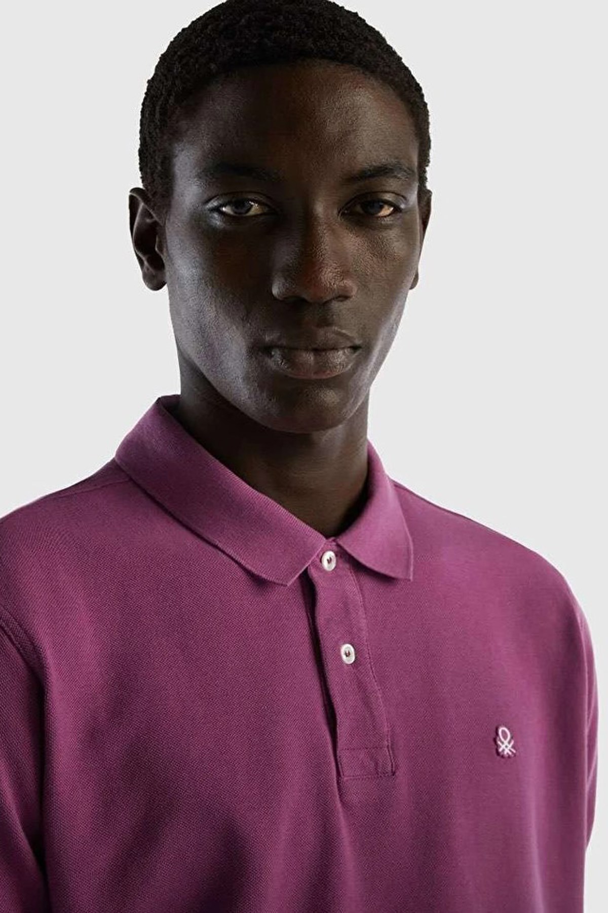 Benetton Erkek Polo Tişört 3089J3179 Mor