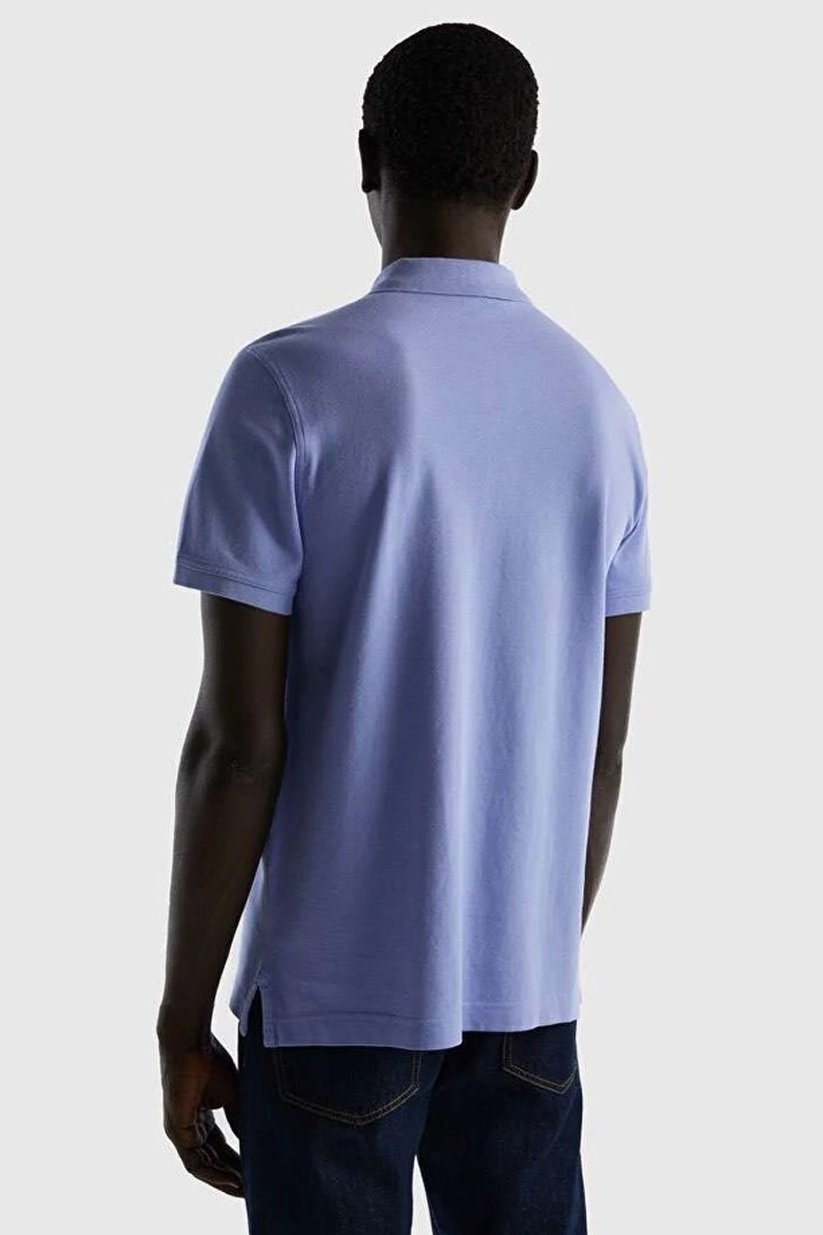 Benetton Erkek Polo Tişört 3089J3179 Lila